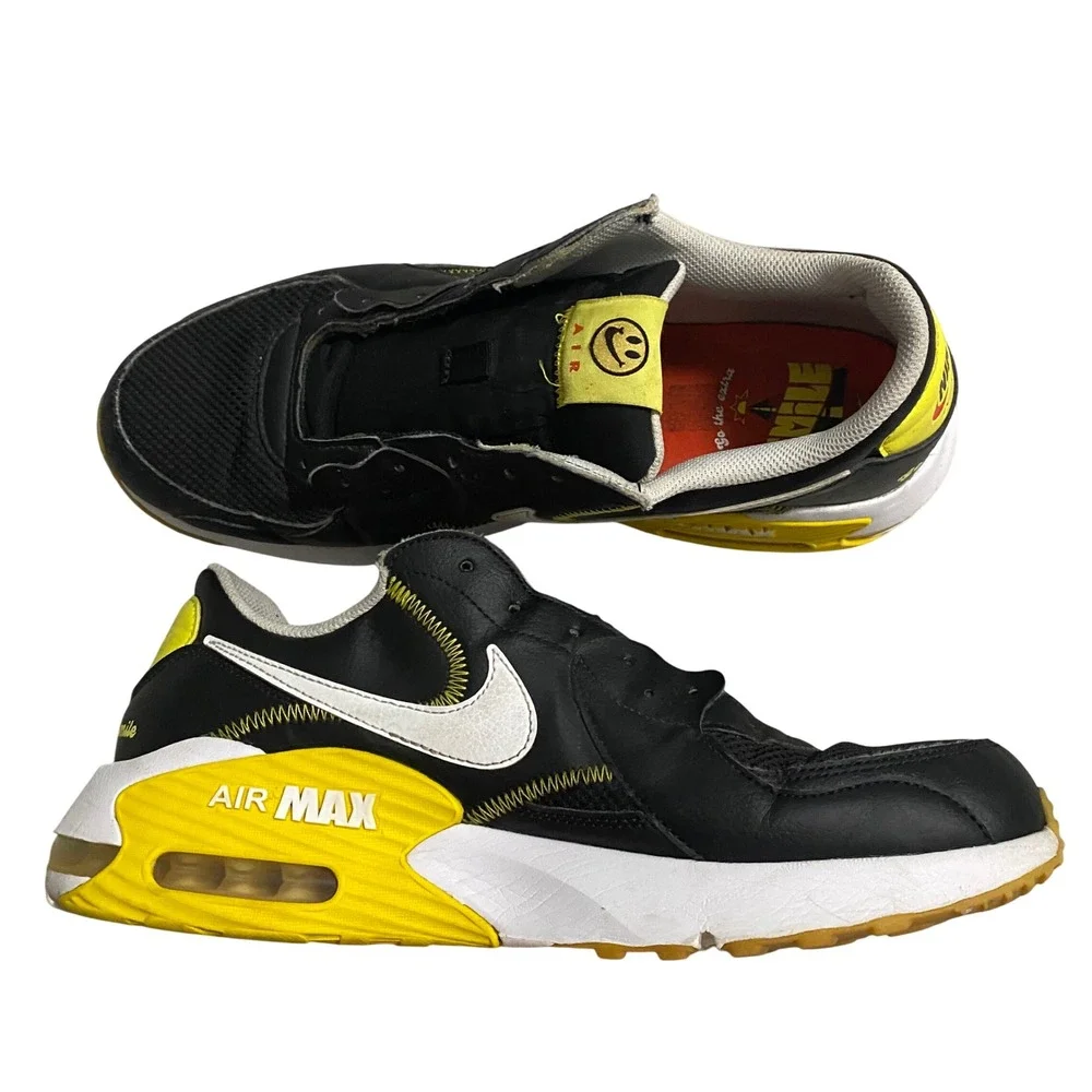 Nike Air Max Excee Go The Extra Smile Black Yellow Sneakers DO5870-001 Mens 12